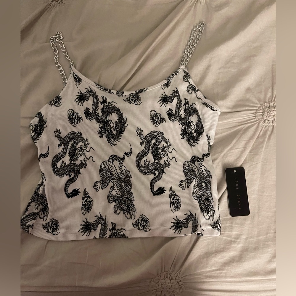Very cute top with chain straps